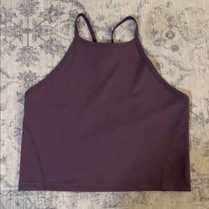 Lululemon Women’s Wunder Train high neck cross back tank - sz 10 - grape thistle